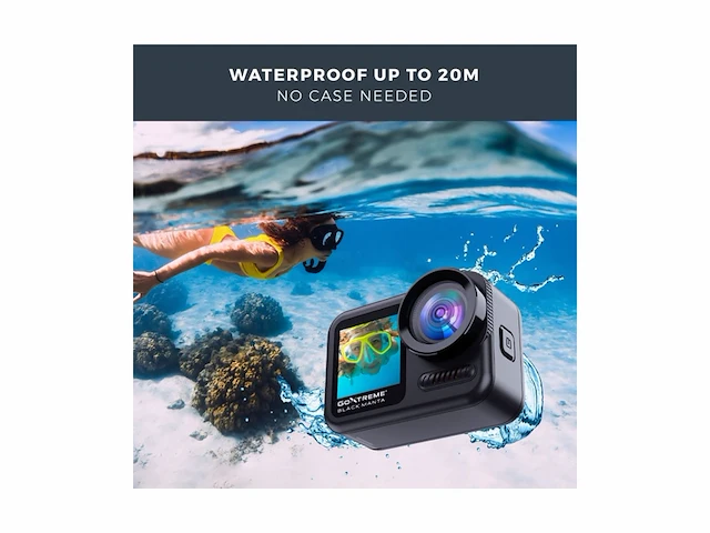Easypix manta waterdichte action cam incl. harde schaalexterne microfoon + afstandsbedieningtwee batterijenoplader - afbeelding 4 van  4