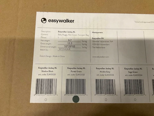 Easywalker jackey xl forrest green - afbeelding 2 van  3