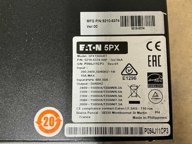 Eaton 5px1500irt ups - afbeelding 7 van  8