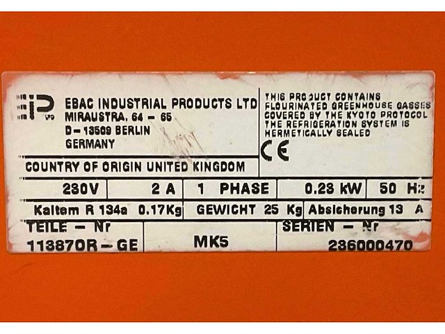 Ebac mk5 condensatiedroger / bouwdroger - afbeelding 7 van  7