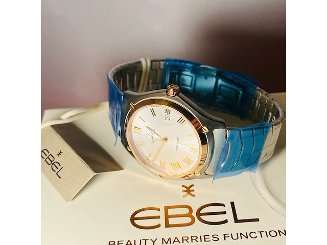 Ebel 18kt gouden horloge - sportwave classic - full set - afbeelding 6 van  11