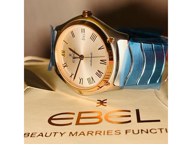 Ebel 18kt gouden horloge - sportwave classic - full set - afbeelding 7 van  11