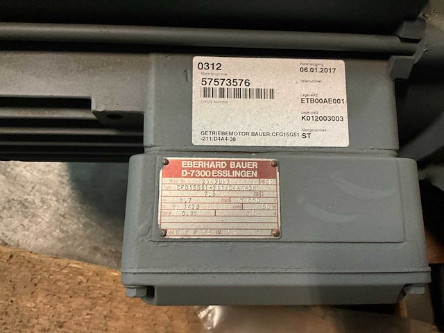 Eberhard bauer cfg15g51-211/d4a4-38 reductormotor - afbeelding 5 van  5