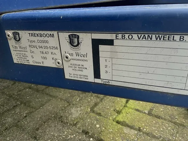 Ebo van weel vw1700kw tekst aanhangwagen - afbeelding 15 van  38