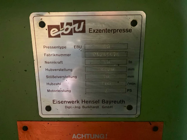 Ebu 50 excenterpers - afbeelding 5 van  5