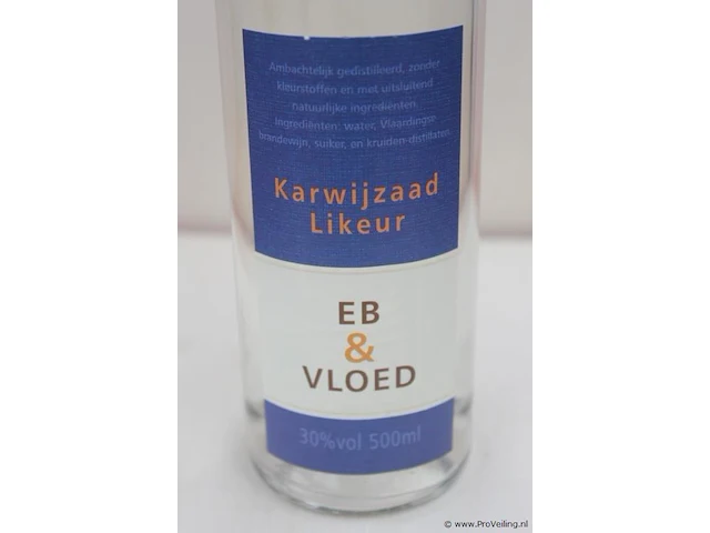 Eb&vloed karwijzaad likeur - 30 cl - winkelverkoopprijs € 12.95 - afbeelding 2 van  3