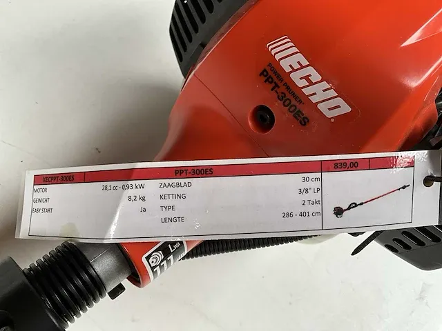 Echo ppt-300es snoeizaag op steel - afbeelding 12 van  12