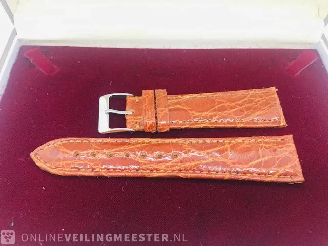 Echt krokodillenleer - horlogebandje - afbeelding 1 van  4