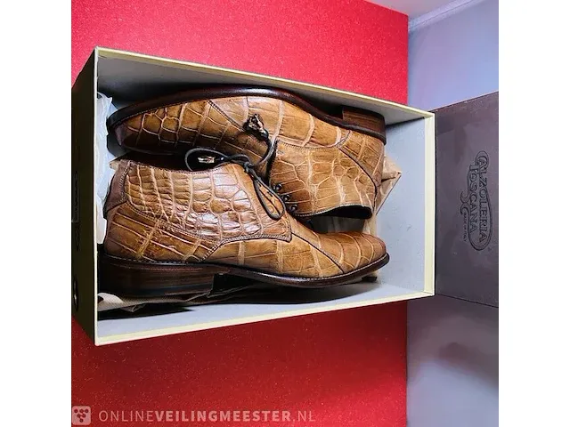 Echte krokodillen leren schoenen van italiaans kultmerk calzoleria - afbeelding 4 van  8