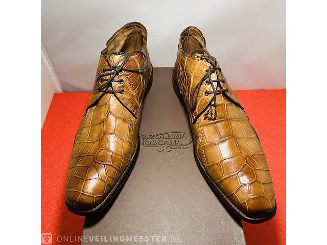 Echte krokodillen leren schoenen van italiaans kultmerk calzoleria - afbeelding 6 van  8