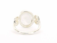 Echte zilveren ring met maansteen - afbeelding 2 van  3