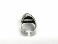 Echte zilveren ring met zwarte edelsteen - afbeelding 3 van  4
