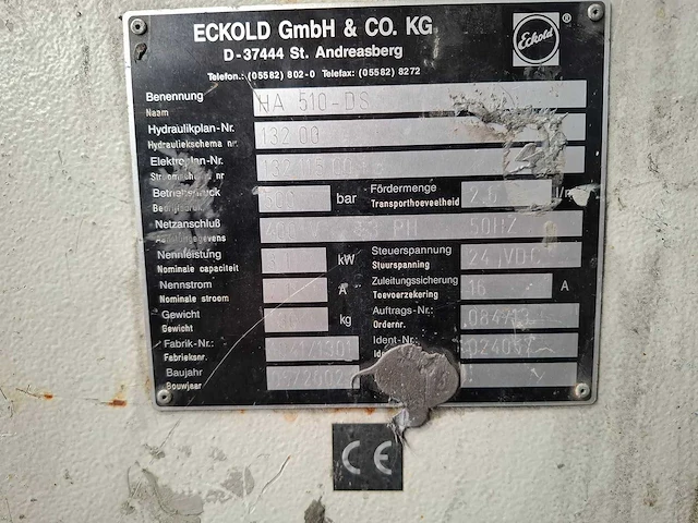 Eckhold - 2002 - ha 510-ds - felsmachine - afbeelding 11 van  13