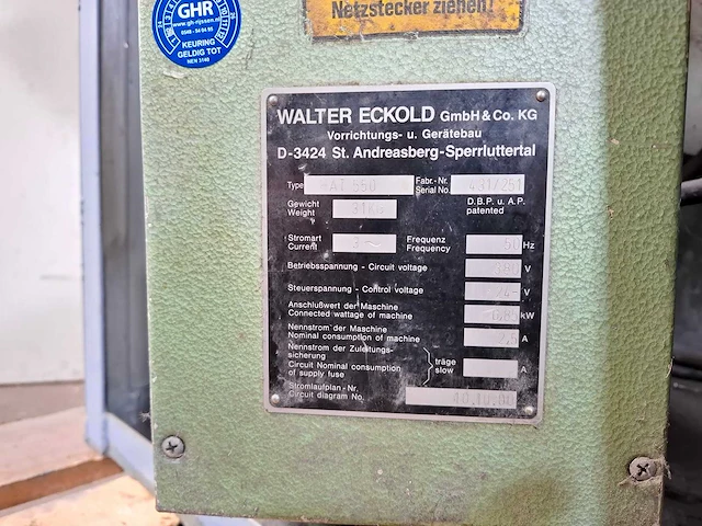 Eckold - hat 550 - felsmachine - afbeelding 6 van  8