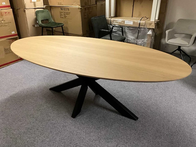 Eco eiken eetkamertafel - afbeelding 2 van  5