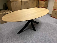 Eco eiken eetkamertafel - afbeelding 1 van  5