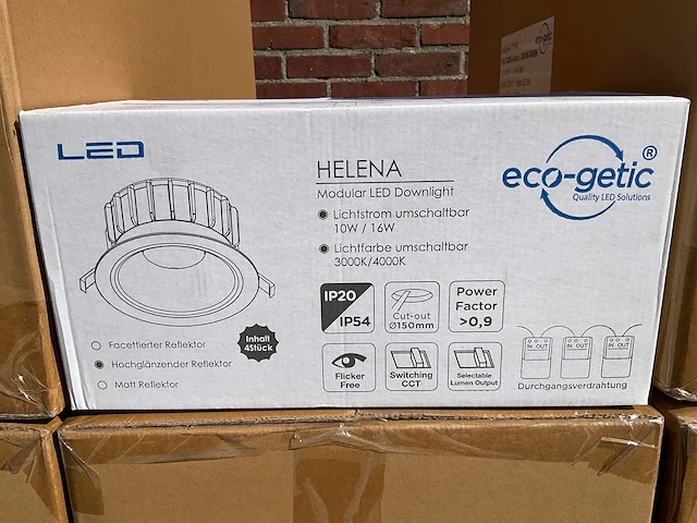 Eco-getic - helena led downlight ø172 mm - 10w / 16w (349x) - afbeelding 1 van  8
