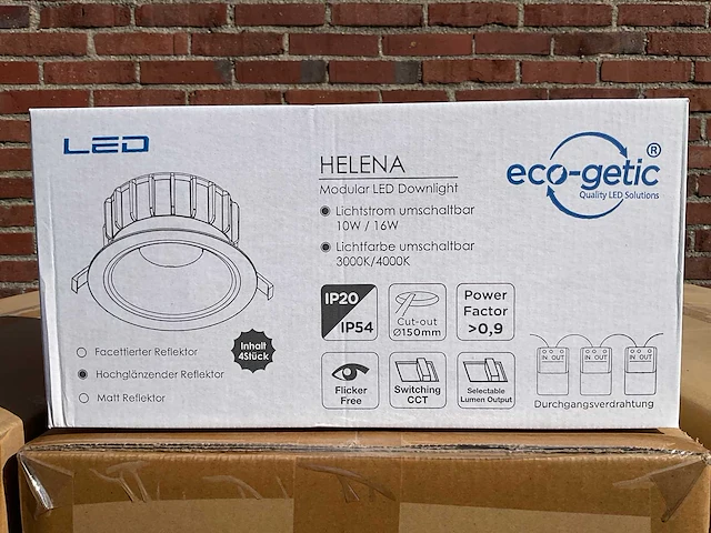 Eco-getic - helena led downlight ø172 mm - 10w / 16w (384x) - afbeelding 1 van  7