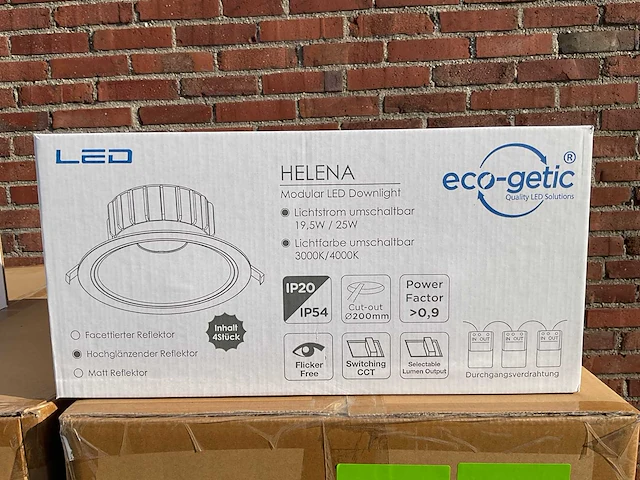 Eco-getic - helena led downlight ø225 mm - 19,5w / 25w (152x) - afbeelding 1 van  8