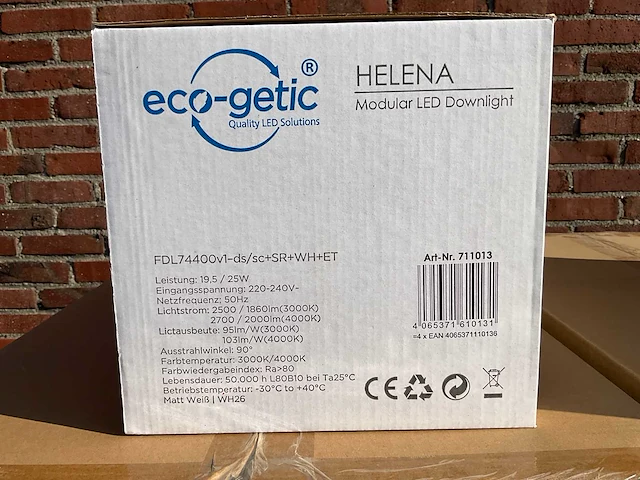 Eco-getic - helena led downlight ø225 mm - 19,5w / 25w (152x) - afbeelding 6 van  8
