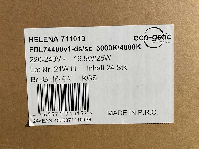 Eco-getic - helena led downlight ø225 mm - 19,5w / 25w (192x) - afbeelding 7 van  7