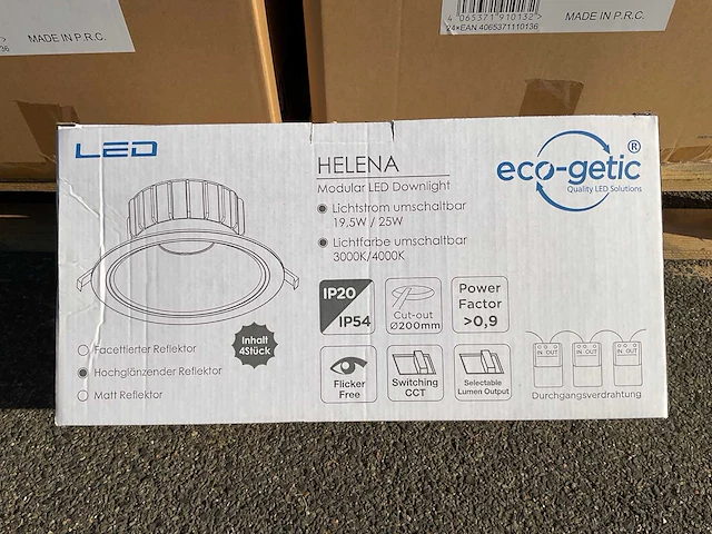 Eco-getic - helena led downlight ø225 mm - 19,5w / 25w (192x) - afbeelding 1 van  7