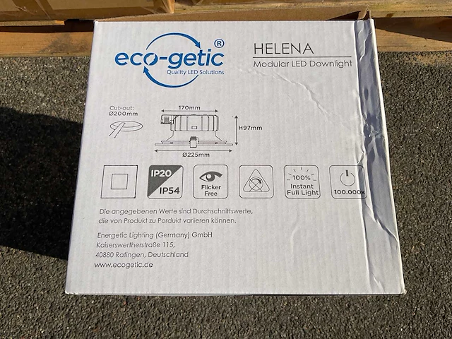 Eco-getic - helena led downlight ø225 mm - 19,5w / 25w (192x) - afbeelding 5 van  7