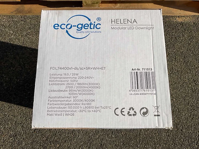 Eco-getic - helena led downlight ø225 mm - 19,5w / 25w (192x) - afbeelding 6 van  7