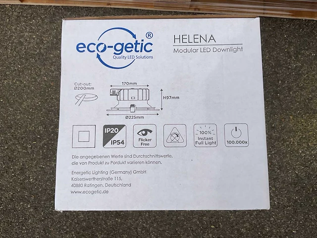 Eco-getic - helena led downlight ø225 mm - 19,5w / 25w (288x) - afbeelding 5 van  7