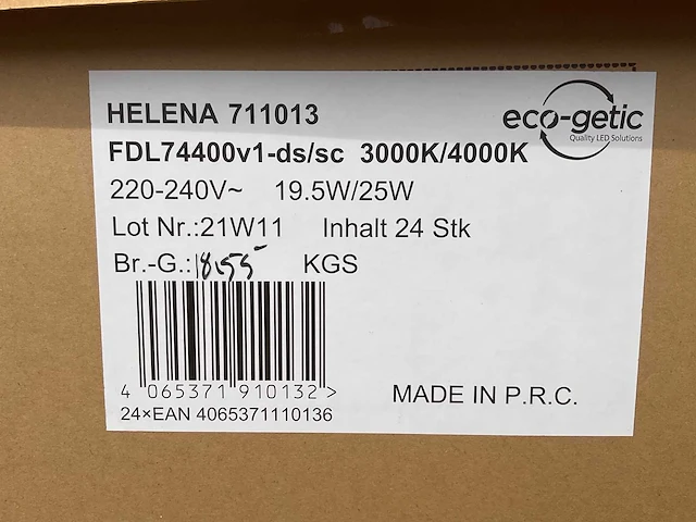 Eco-getic - helena led downlight ø225 mm - 19,5w / 25w (288x) - afbeelding 7 van  7