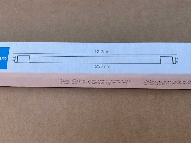Eco-getic - led tube t8 1212 mm - 16w 3000k (480x) - afbeelding 1 van  9