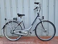 Ecocity e-bike/ elektrische fiets cross, zilver-blauw - afbeelding 1 van  9