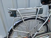 Ecocity e-bike/ elektrische fiets cross, zilver-blauw - afbeelding 5 van  9