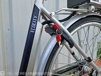 Ecocity e-bike/ elektrische fiets cross, zilver-blauw - afbeelding 8 van  9