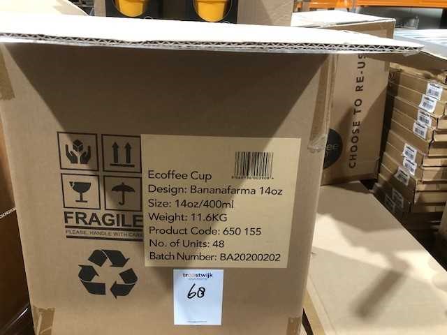 Ecoffee cup - bananafarma 400 ml - ecoffee cup bekers (96x) - afbeelding 2 van  4