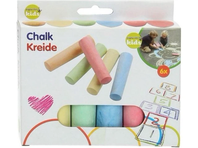 Eddy toys - stoepkrijt 12 stuks o011 - afbeelding 2 van  3