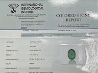 Edelsteen - 7.78 carat groene smaragd (gecertificeerd) - afbeelding 4 van  7