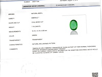 Edelsteen - 7.78 carat groene smaragd (gecertificeerd) - afbeelding 5 van  5
