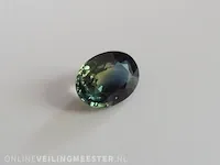 Edelsteen, 1.56 ct oval yellow-green-blue sapphire. - afbeelding 3 van  15