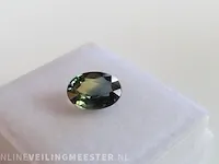 Edelsteen, 1.56 ct oval yellow-green-blue sapphire. - afbeelding 6 van  15