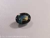 Edelsteen, 1.56 ct oval yellow-green-blue sapphire. - afbeelding 9 van  15