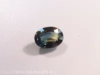 Edelsteen, 1.56 ct oval yellow-green-blue sapphire. - afbeelding 11 van  15