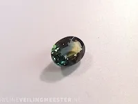 Edelsteen, 1.56 ct oval yellow-green-blue sapphire. - afbeelding 12 van  15