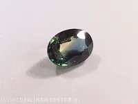 Edelsteen, 1.56 ct oval yellow-green-blue sapphire. - afbeelding 13 van  15