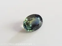 Edelsteen, 1.56 ct oval yellow-green-blue sapphire. - afbeelding 14 van  15