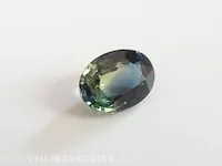 Edelsteen, 1.56 ct oval yellow-green-blue sapphire. - afbeelding 15 van  15