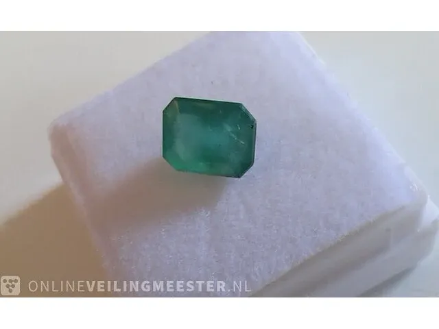 Edelsteen, 1.80 ct natural green zambian emerald - afbeelding 4 van  13