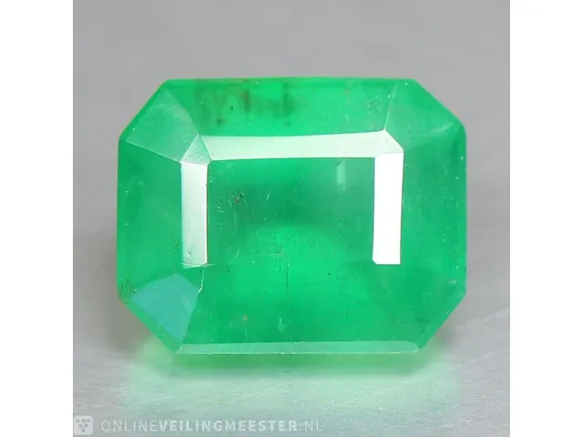 Edelsteen, 1.80 ct natural green zambian emerald - afbeelding 1 van  13