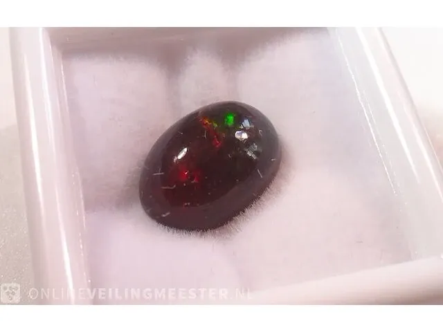 Edelsteen, 2.70 ct natural black opal. - afbeelding 8 van  16