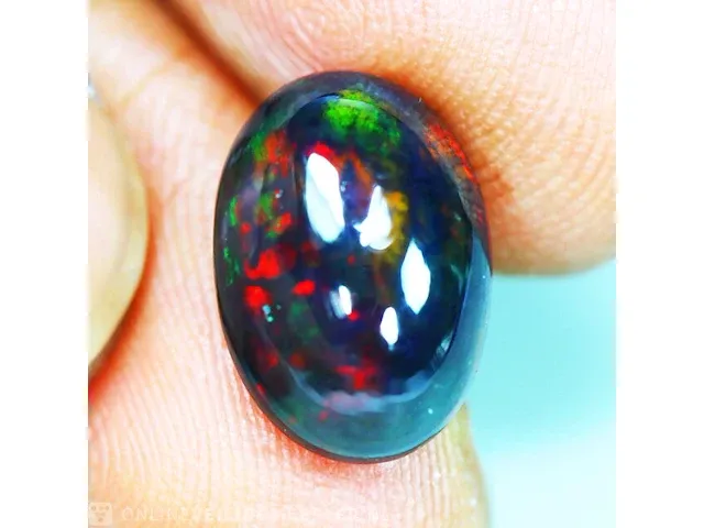 Edelsteen, 2.70 ct natural black opal. - afbeelding 1 van  16